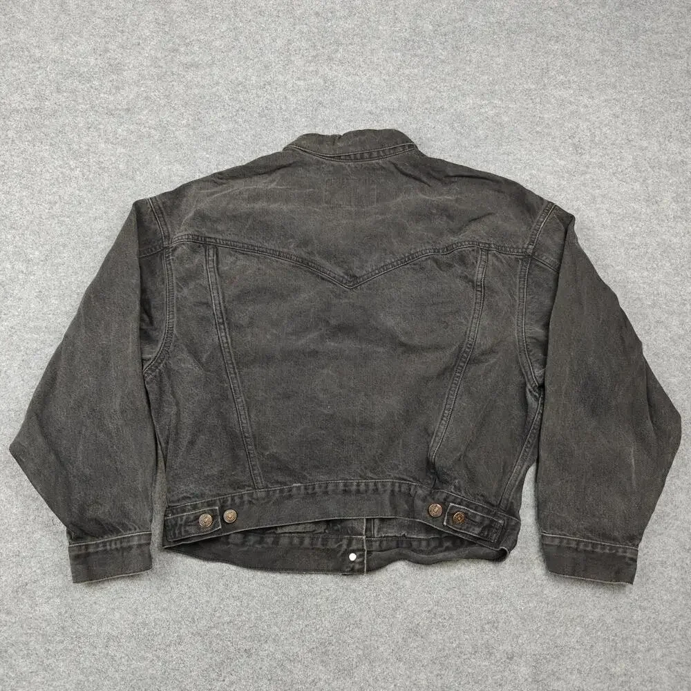 Vintage Levi's Jacket Mens Large Gray Denim Bomber Relaxed Trucker 90s